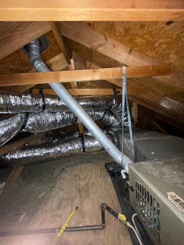 Ductwork in an attic